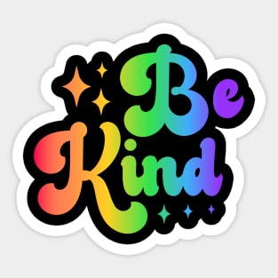 Be Kind - Colorful Typography Inspirational Design Sticker